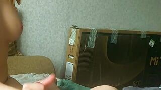 Morning from a russian babe amateur homemade video
