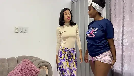 My girlfriend's cuckold doesn't realize that I sneak her best friend and pour my cream inside.