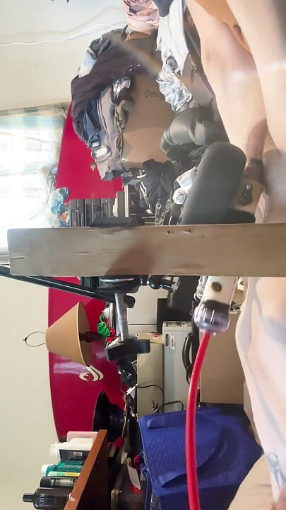 handy stroker fun with masterbating my cock
