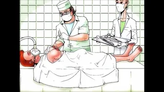 Cartoon Operation von Mann zur Frau
