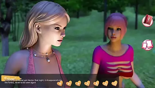 Ateşlilere yardım ediyorum #4 - Johanne bir ağaca bağlı olarak uyandı ve... Ona sakso çekiyor... Belle ve Stacy birbirleriyle oynamış.