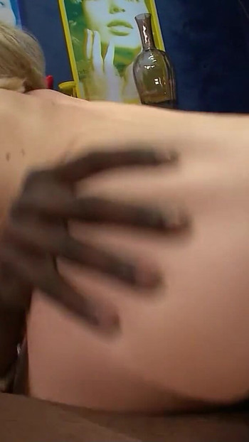 Iconic moment from "Nymphomaniac Cougar Step-Mom Krissy Lynn get her First Interracial BBC Big Black Cock Fuck"