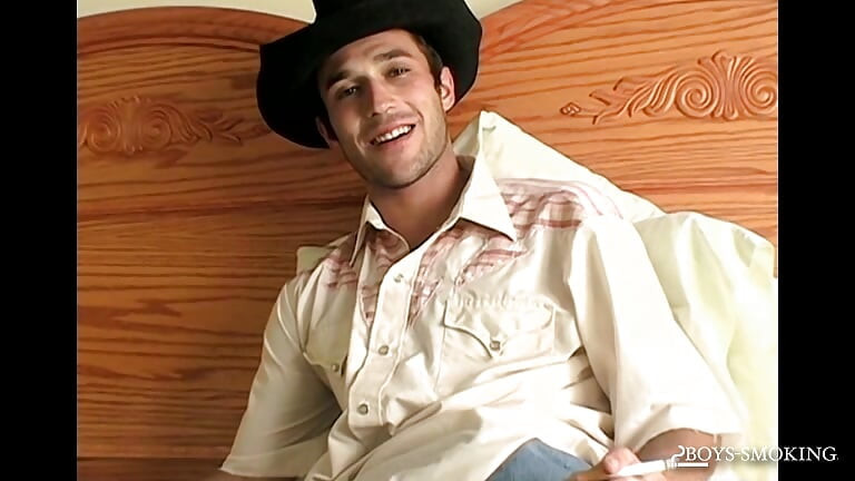 BoysSmoking: Handsome Cody Smokes While Performing A Hot Solo Masturbation
