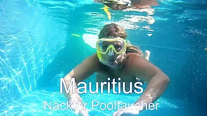 Pelajaran menyelam Mauritius di kolam