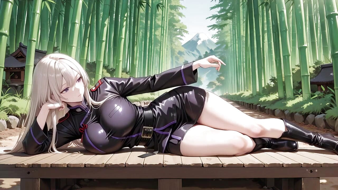 Blonde Valkyrie's Undressing Moment, That Great-slit Black Uniform Is Insane!