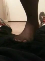 Stocking footjob rub