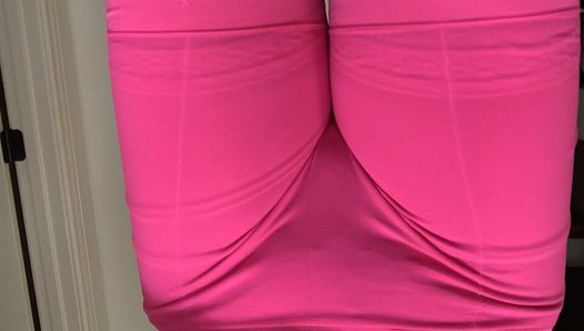 Pink pussy shorts with camel toe
