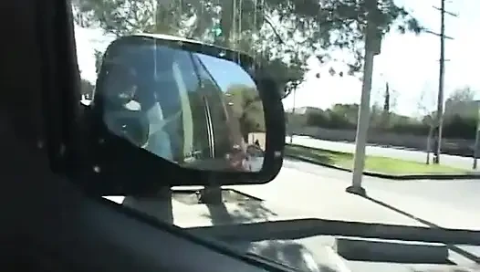 White chick gives head to the black guy