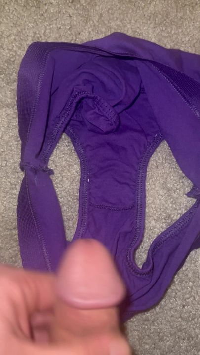 Cum on Purple FTL Panties