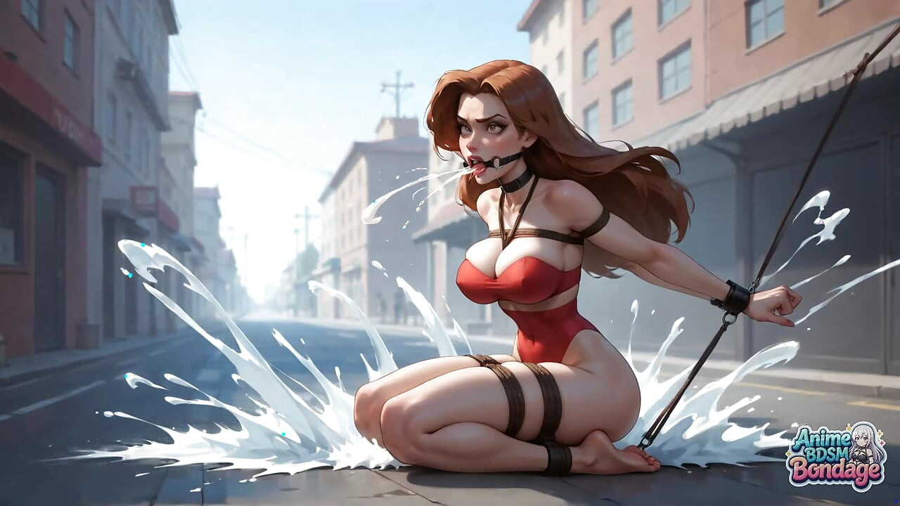 A Mesmerizing Harness-bondage Woman Is Sprawled on the Street, Hornily Submitting to Pearly Supremacy in This XXX Scene!