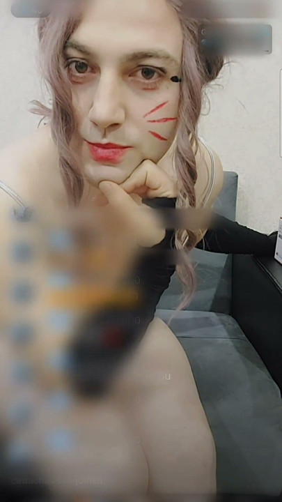 Handless Masturbation Cute Lady Boy Cock Between Legs Hot Horny Pretty Shemale White Smooth Skin | Clip 2