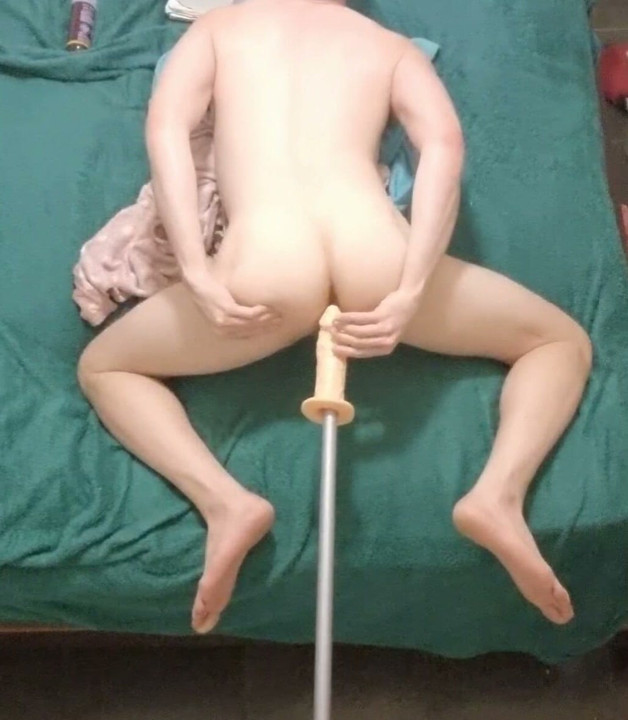 Having fun with dildo