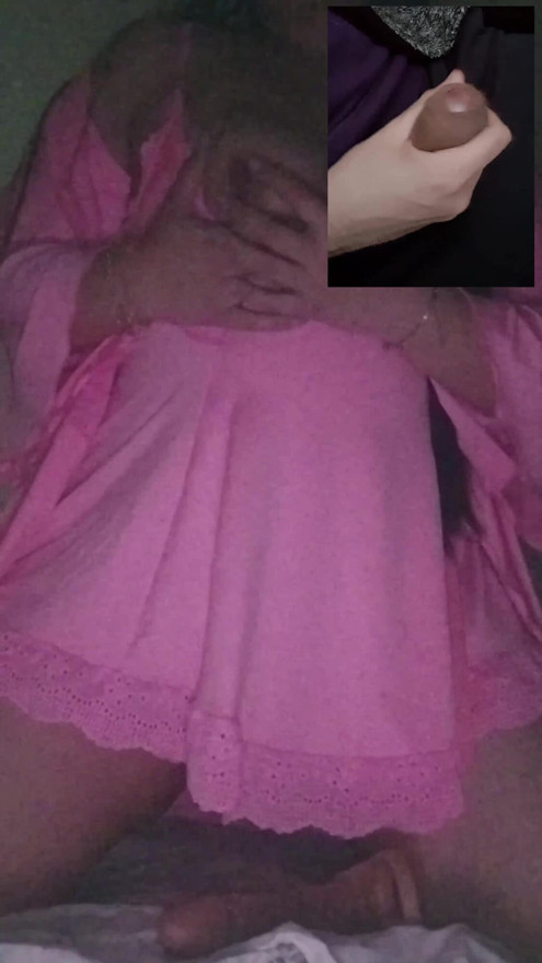 Real Discord Cam GF Rides Dildo as BF Strokes His Cock