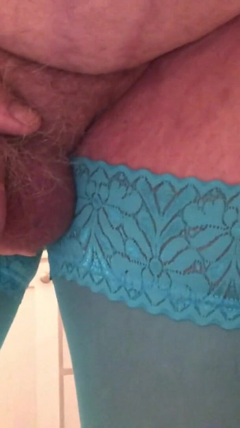 Spectacular moment from "Pissing, then I oum 2 times.. Crossdresser twists his nipples, drips precum, pisses, estims and"