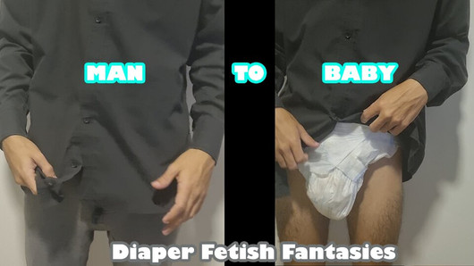 Grown Man Hiding His ABDL Diaper Fetish under His cloath