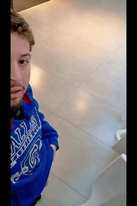 I Got Caught Showing off in the Men's Restroom with a Soft Cock and Almost Got Kicked Out