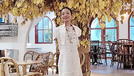 Small Asian Girl having fun with White Guy in many ways