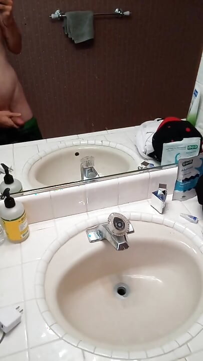 Edging Masturbation Before Getting in the Shower Where I Continue Still No JOI