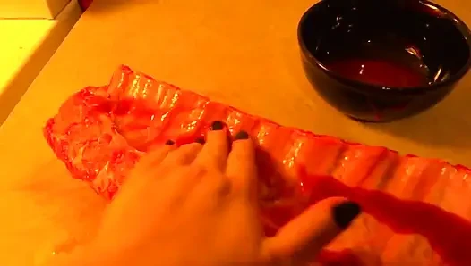 Растираю тебя как кусок мяса, хмель Eyou, как мое прикосновение