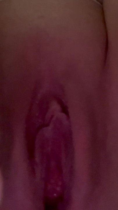 Slut plays with her cum