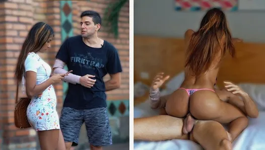 Sexo increíble con una adolescente colombiana super caliente con un culo de burbuja