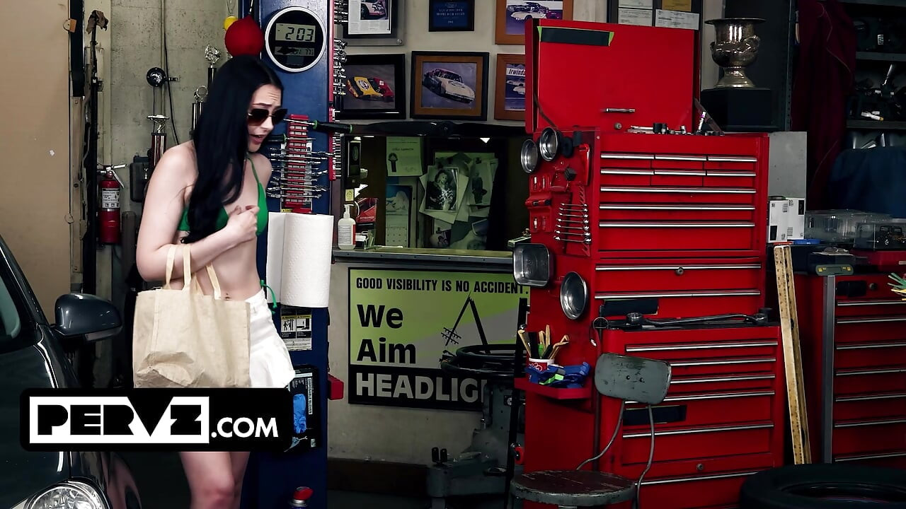 Desperate Girl Gets Gangbanged at Shop