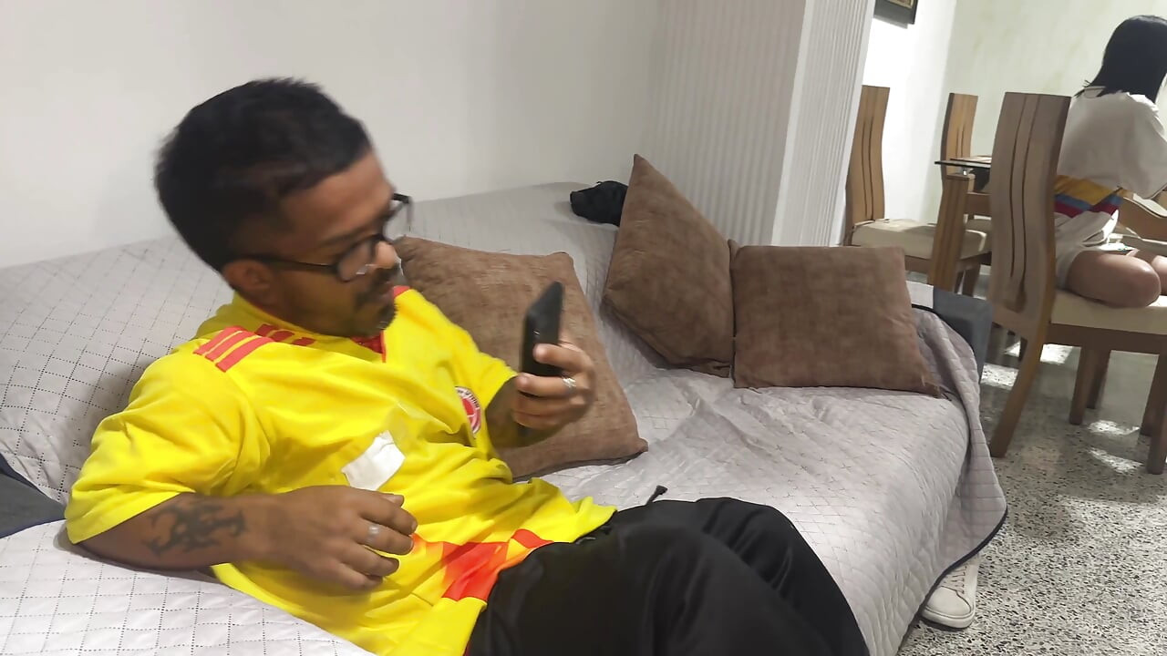 My Best Friend Crying While I Fucked His Wife Hard After Losing the Bet on the Colombia - Portugal Match