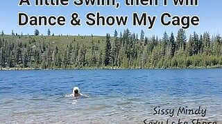 SISSYMINDY Lakeside Swimsuit chastity cage dance