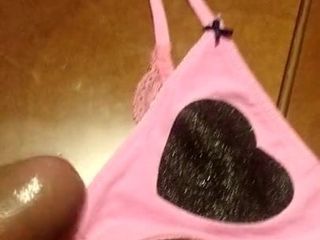 Cum in pink small thongs