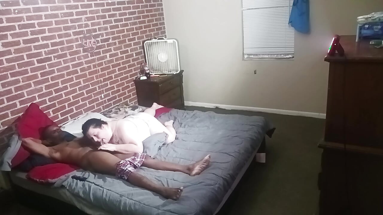 Sloppy lynn caught suck a big black dick on her husband camera