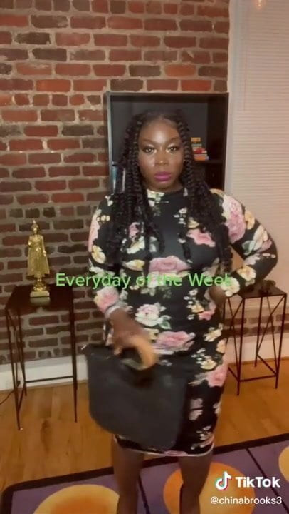 Sexy Ebony MILF showing off Juicy Ass in different outfits