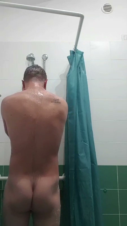 In the shower again