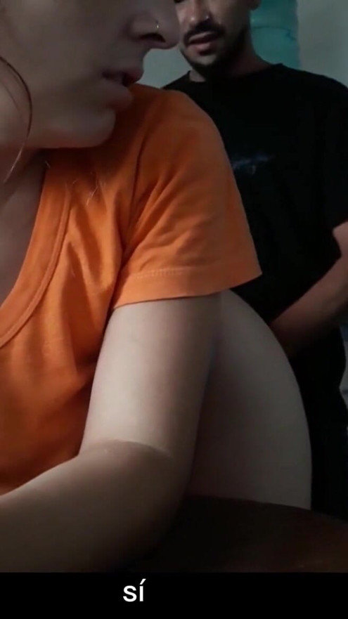 big ass latina eats breakfast while boyfriend fucks her | Clip 1