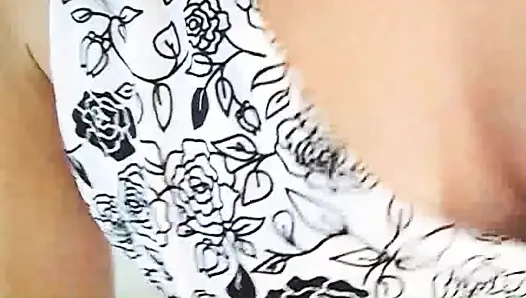 Married woman giving blowjob and taking cum from neighbor in construction