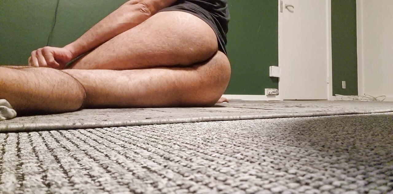 Horny big ass boy showing his totally big smooth asshole on sofa alone