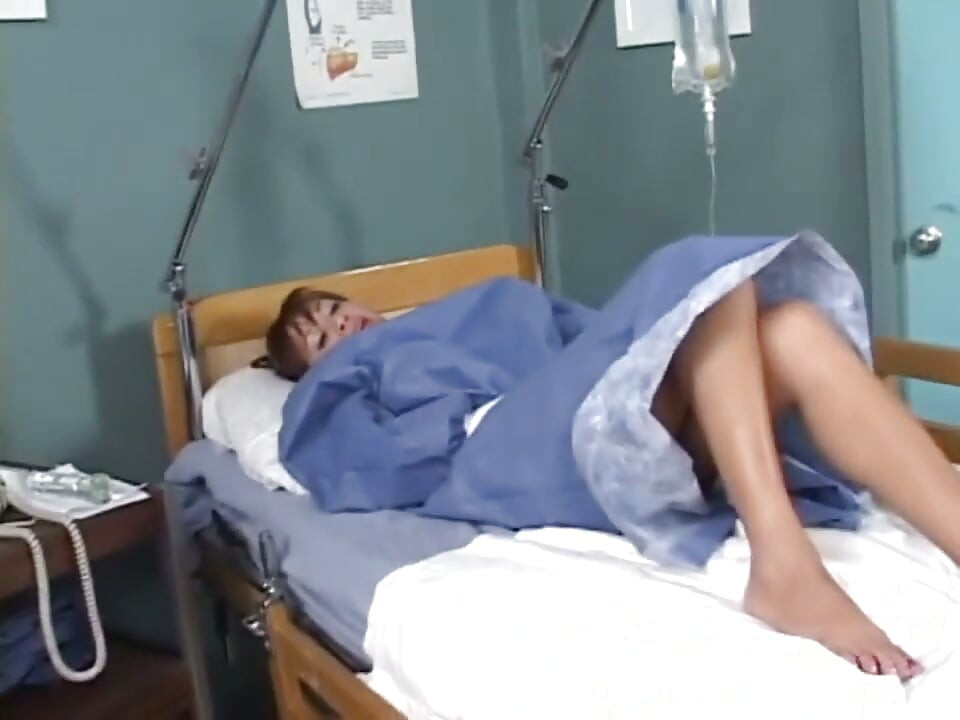 Beautiful asian lesbians pussy licking dildo playing in the hospital