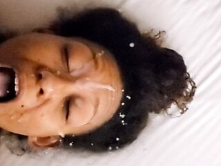 She loves a huge facial!