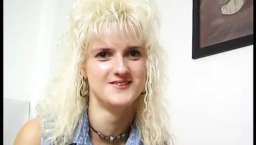 Blonde german MILF in solo act