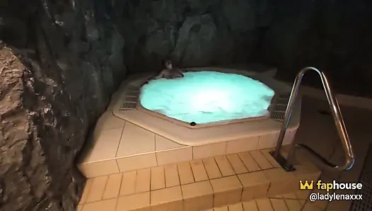 Hot Tub Fuck Ends with Creampie