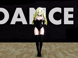 Genshin impact, хентай танець і секс, mmd 3d блондинка, колір волосся, редагувати smixix