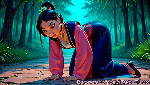 Futanari Mulan - Masturbating, Cumshots, Self-sucking, more!