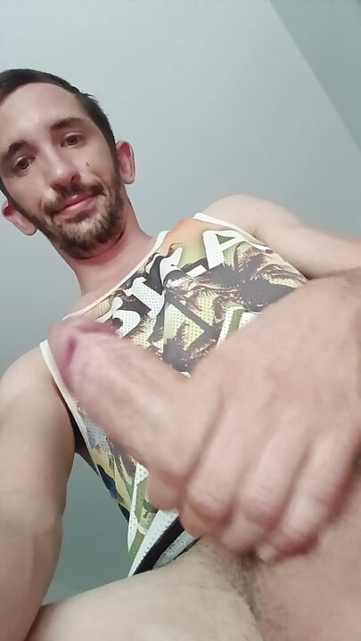 Young guy cumshots with his big