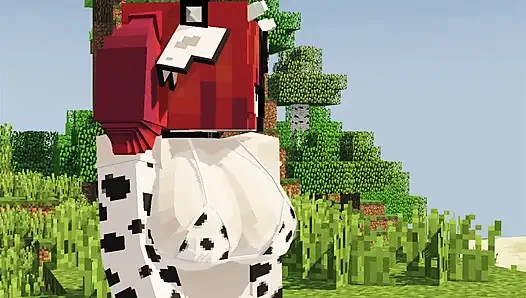 Beautiful girl dressed as a cow wants me to milk her and give her my milk