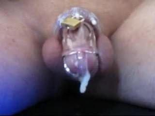 Cumming in Chastity Cage