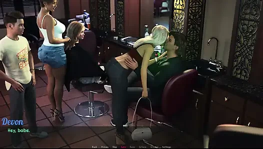 Awam Sophia zeigte ihre möpse im friseursalon.