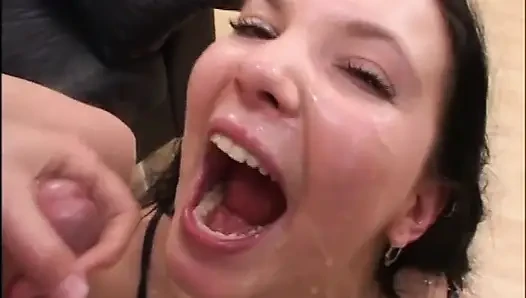 Big penis sucking party