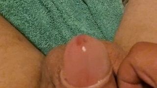 Small uncut precum cock so wet