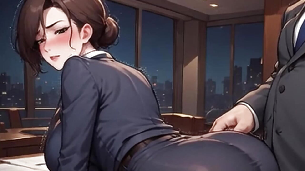 Waifu Secretary POV - הלבשה תחתונה אדומה ומגוון שיער, זיון מקרוב במשרד (1 מ 'טיזר)