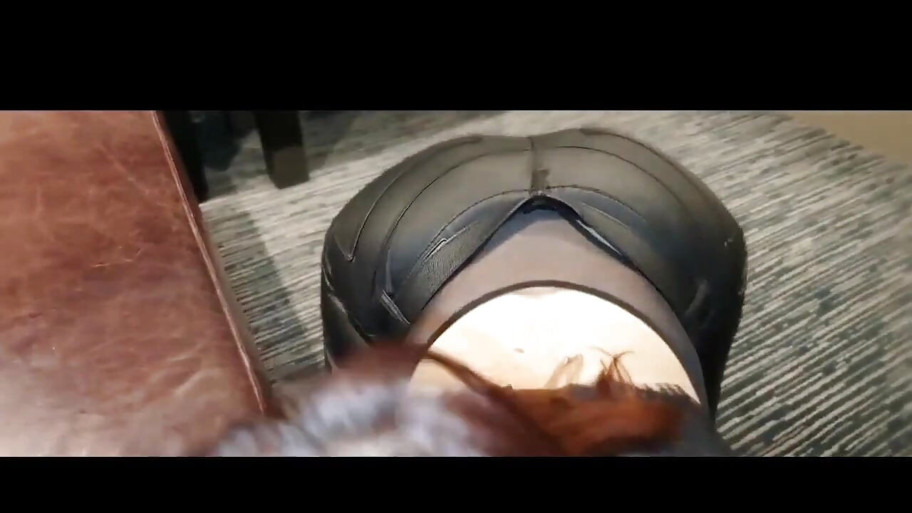 Leather Ass Fetish Blowjob Huge Cumshot