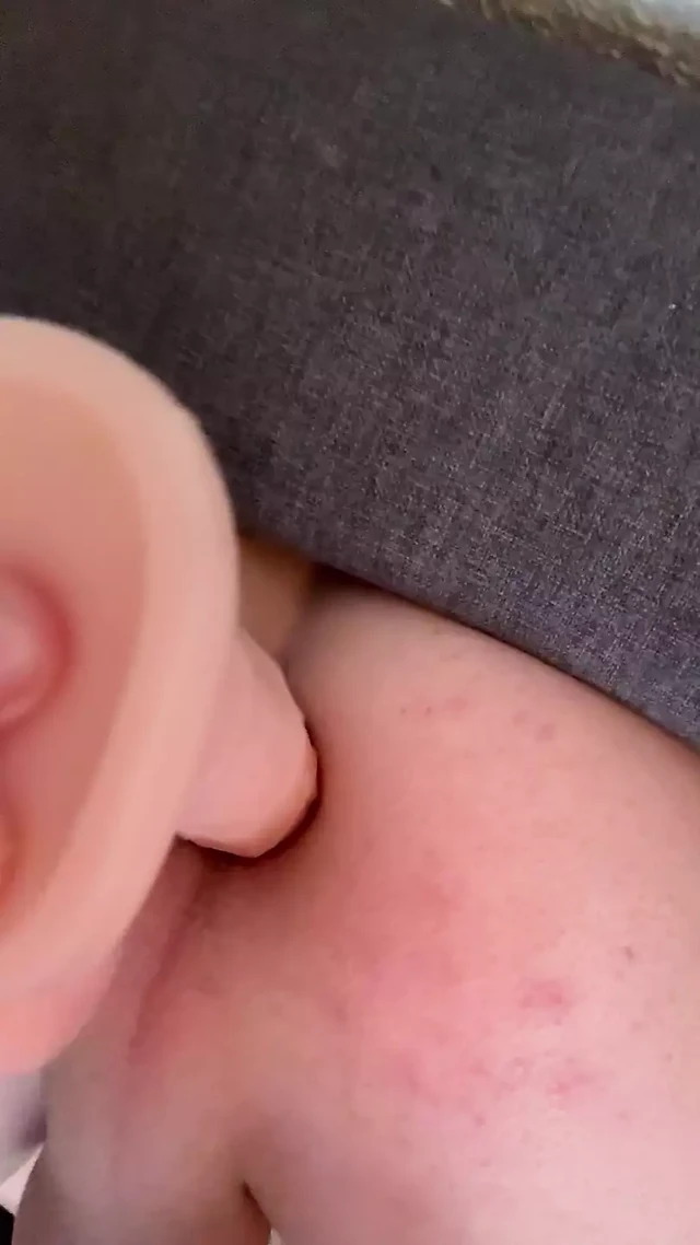 Watch as the Big Dildo Takes My Young Ass Deeper and Harder